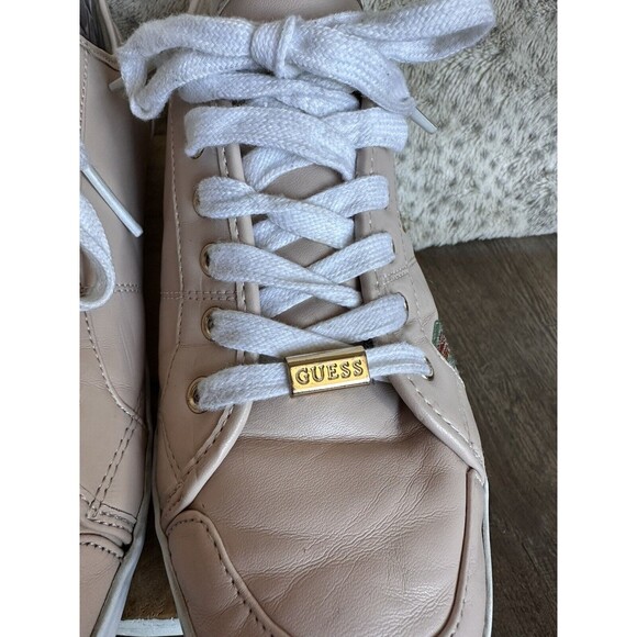 Guess Embroidered Sneaker Shoes Bird Of Paradise Light Pink Women’s Size 11‎ - Picture 5 of 10